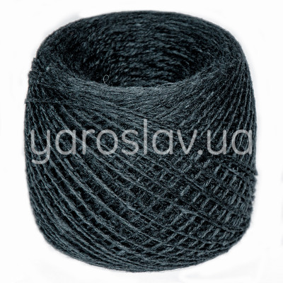 Przędza z wełny merynosowej 10/2 №504 сiemna stal 100g/500m TM Jarosław